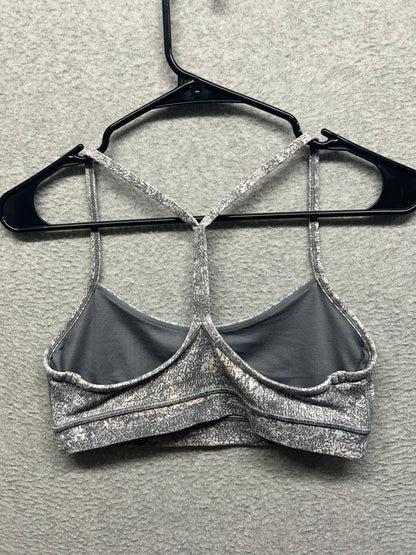 Lululemon Flow Y Bra Nulu Size 8 Frozen Vista Alpine White Multi