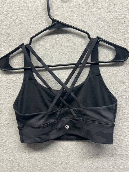 Lululemon Energy Bra Long Line Size 8 Heritage 365 Camo Deep Coal Multi