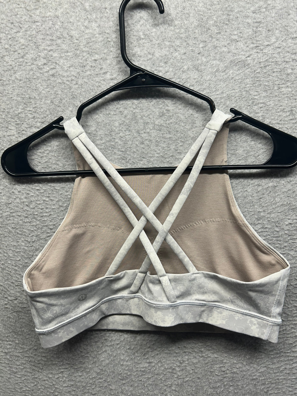 Lululemon Energy Bra High Neck Size 10 Future Oasis Grey Multi