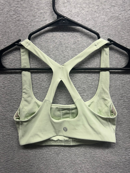Lululemon SmoothCover Yoga Bra Size 4 Kohlrabi Green
