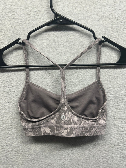 Lululemon Flow Y Bra Nulu Size 4 Hideaway Camo Lunar Rock Multi