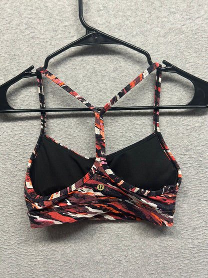 Lululemon Lunar New Year Flow Y Nulu Bra Size 6 Tiger Tide Smoky Red Multi