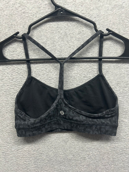 Lululemon Flow Y Nulu Bra Size 6 Cheetah Camo Deep Coal Multi