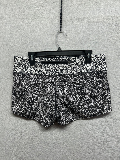 Lululemon Run Times Short II 4" Size 8 Chirasu Black / Chirakasu Alpine White