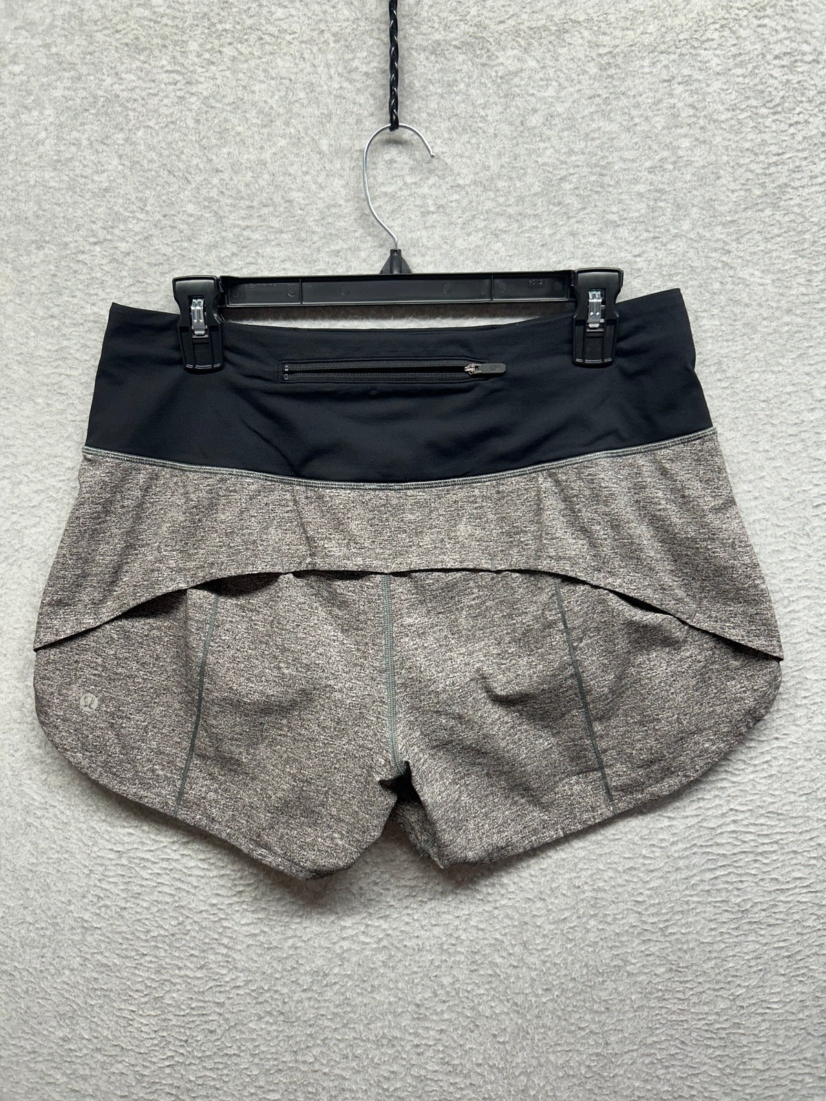 Lululemon Speed Up High-Rise Short 4" Long Size 8 Heather Lux Multi Black / Black