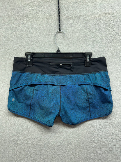 Lululemon Speed Short 2.5" Size 8 Fairisle Multi Black / Black
