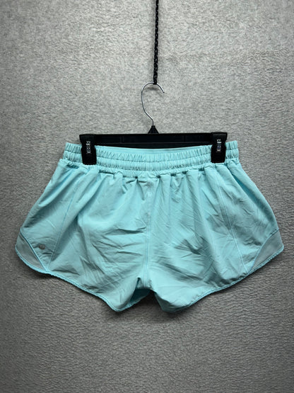 Lululemon Hotty Hot Short Long 4" Size 10 Icing Blue