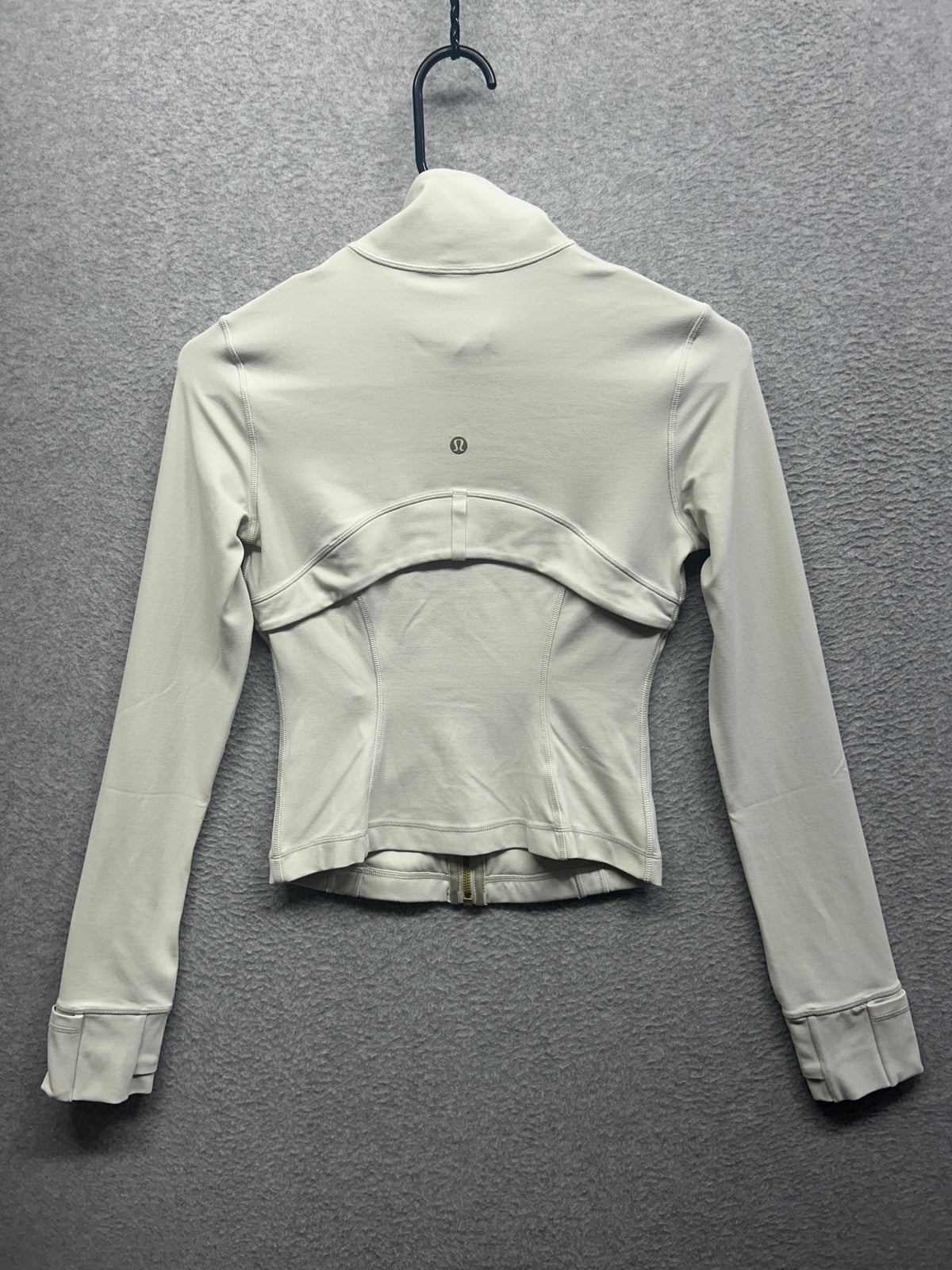 Lululemon Define Cropped Jacket Nulu Size 4 Bone / Gold