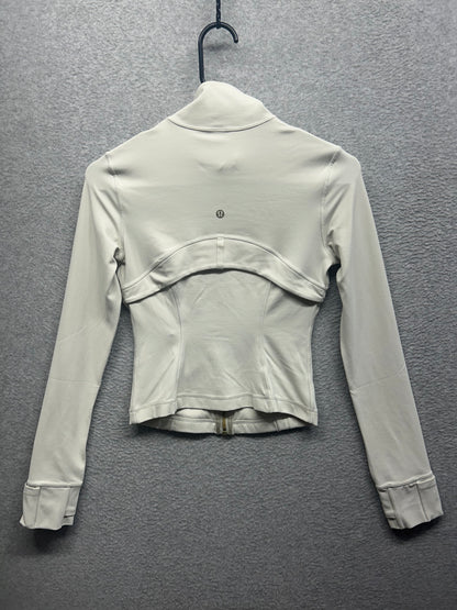 Lululemon Define Cropped Jacket Nulu Size 4 Bone / Gold
