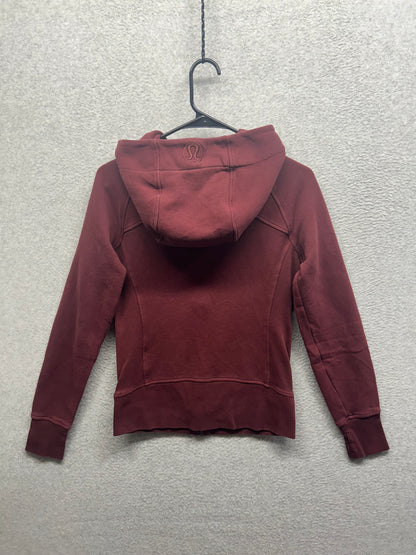 Lululemon Scuba Hoodie Light Cotton Fleece Size 4 Dark Adobe