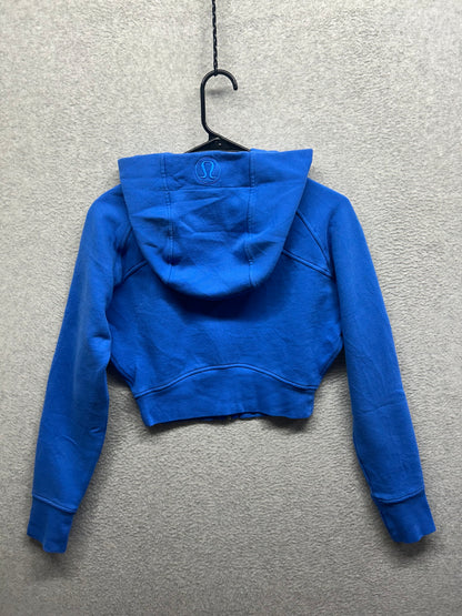 Lululemon Scuba Full-Zip Cropped Hoodie Size XS/S Pipe Dream Blue
