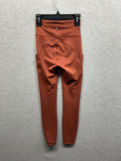 Lululemon Invigorate High-Rise Tight 25" Size 0 Dark Terracotta