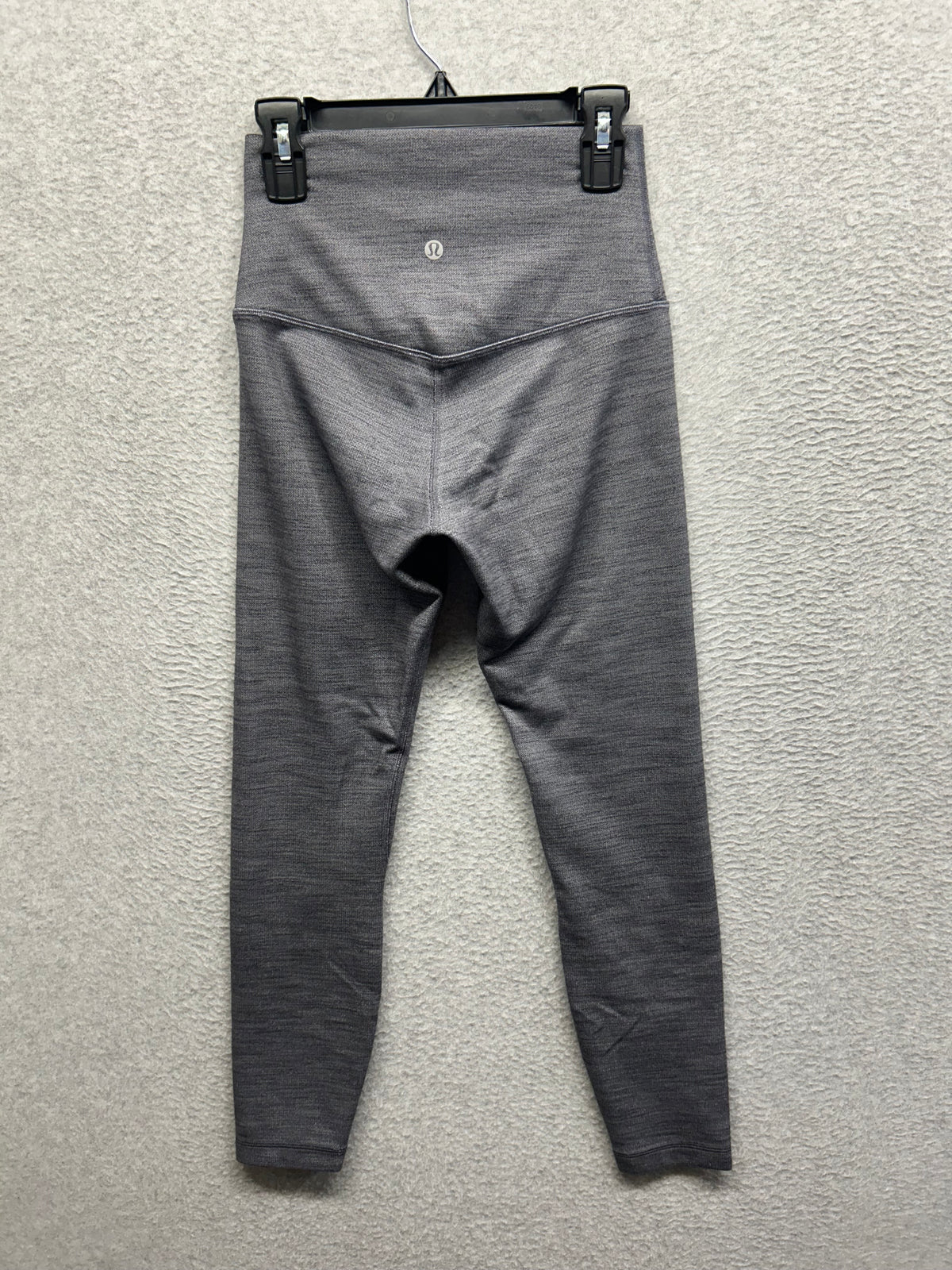 Lululemon Align Pant II 25" Size 4 Mini Heathered Herringbone Heathered Black White / Black