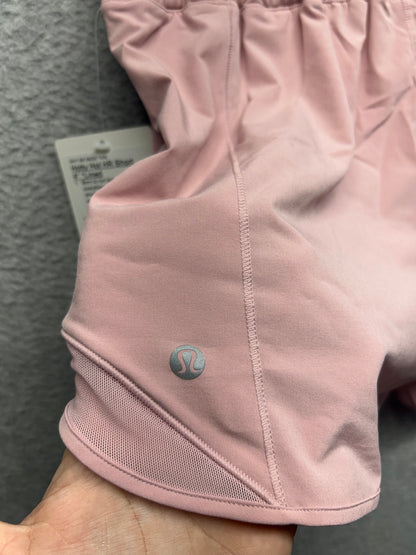 Lululemon Hotty Hot High-Rise Lined Short 4" Size 8 Pink Haze
