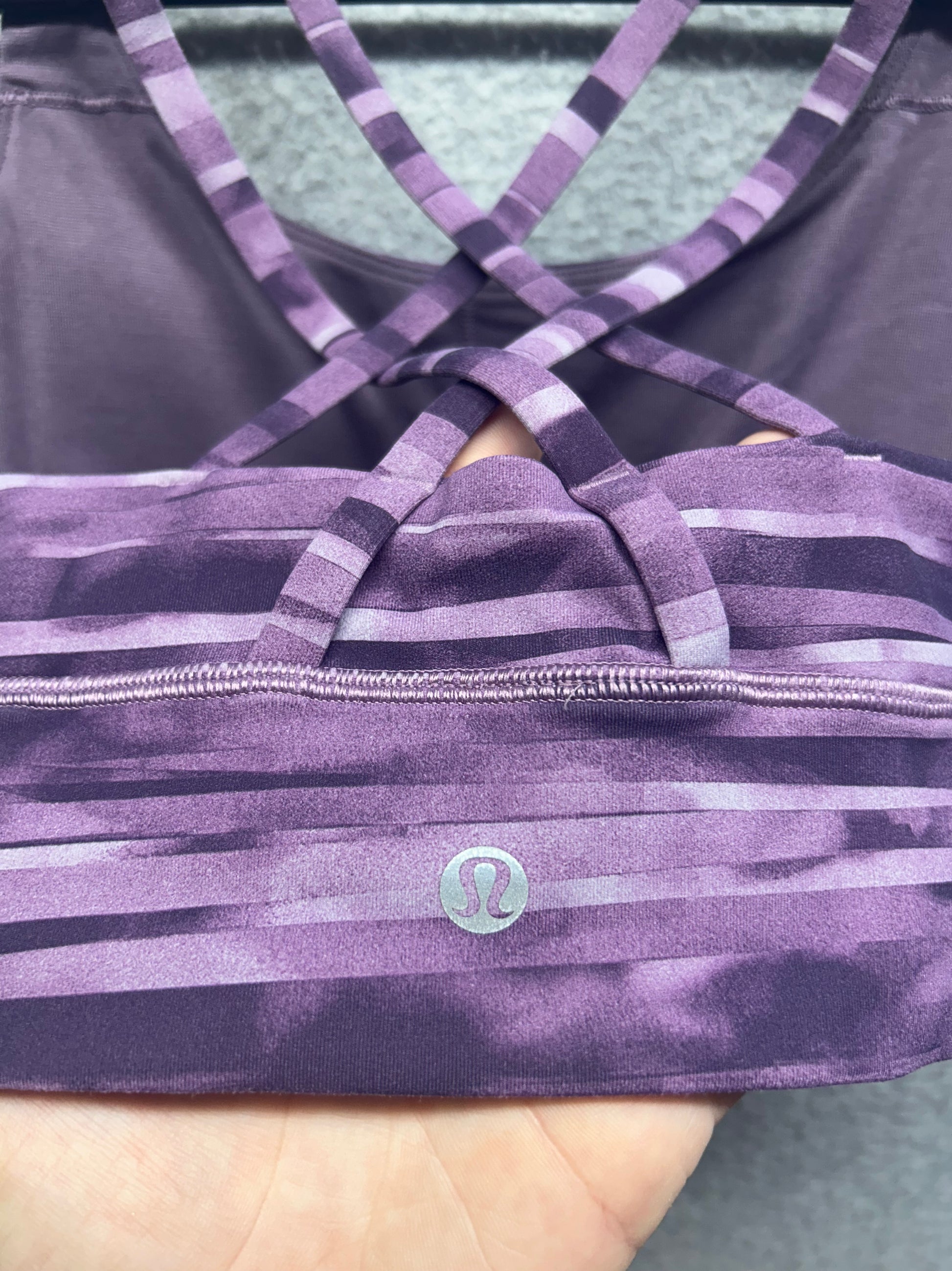 Lululemon Energy Bra Long Line Size 6 Shadowed Smoked Mullberry