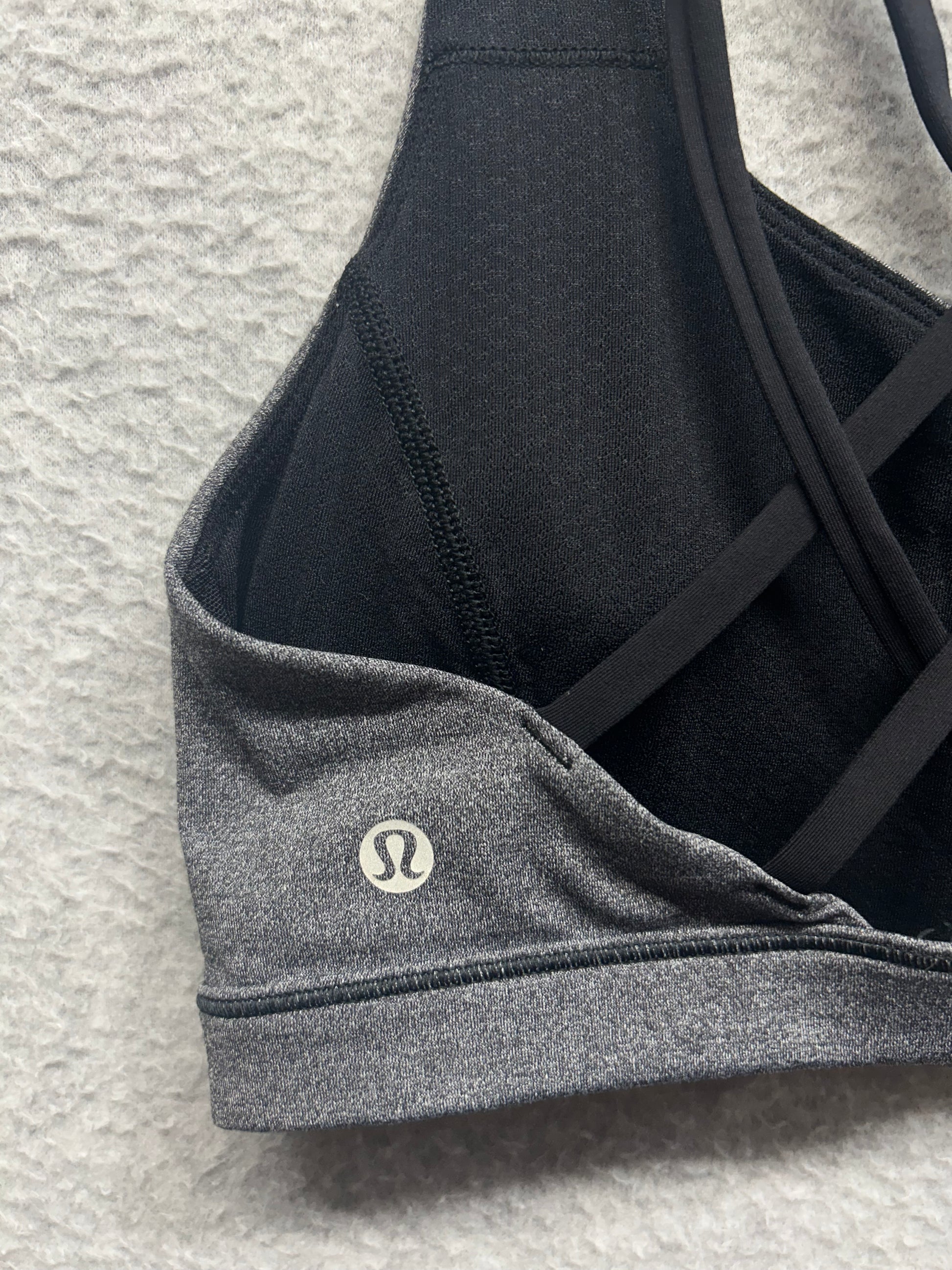 Lululemon Free To Be Serene Bra Size 6 Heathered Black / Black