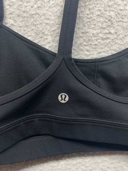 Lululemon Flow Y Bra Nulu Light Support, A–C Cups Size 8 Black