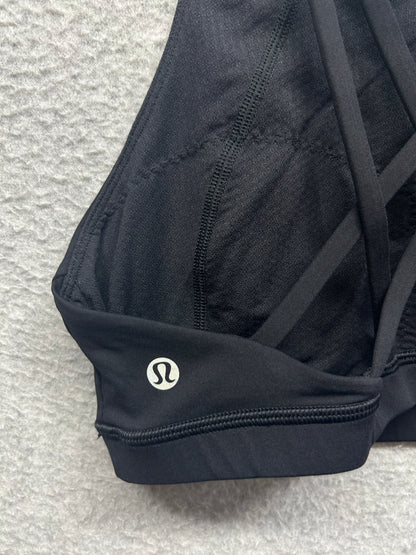 Lululemon Free To Be Serene Bra High Neck Size 8 Black
