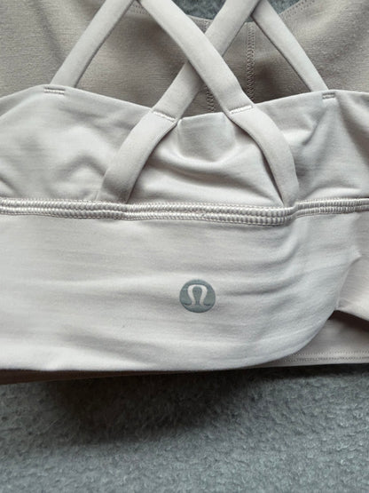 Lululemon Energy Longline Bra Medium Support, B–D Cups Size 8 Flush Pink