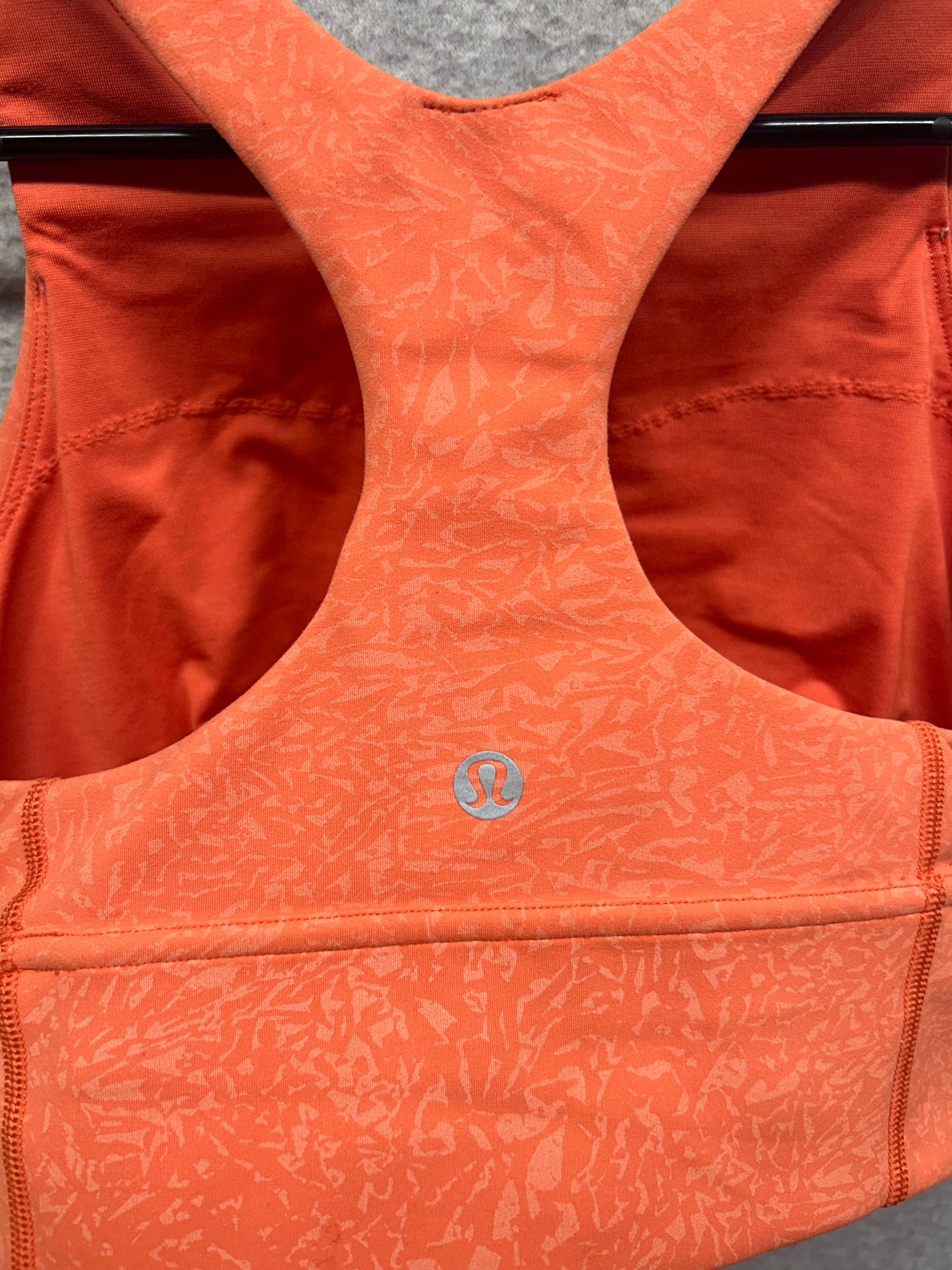 Lululemon Wunder Train Long-Line Bra Medium Support, C/D Cups Size 8 Crunch Warm Coral