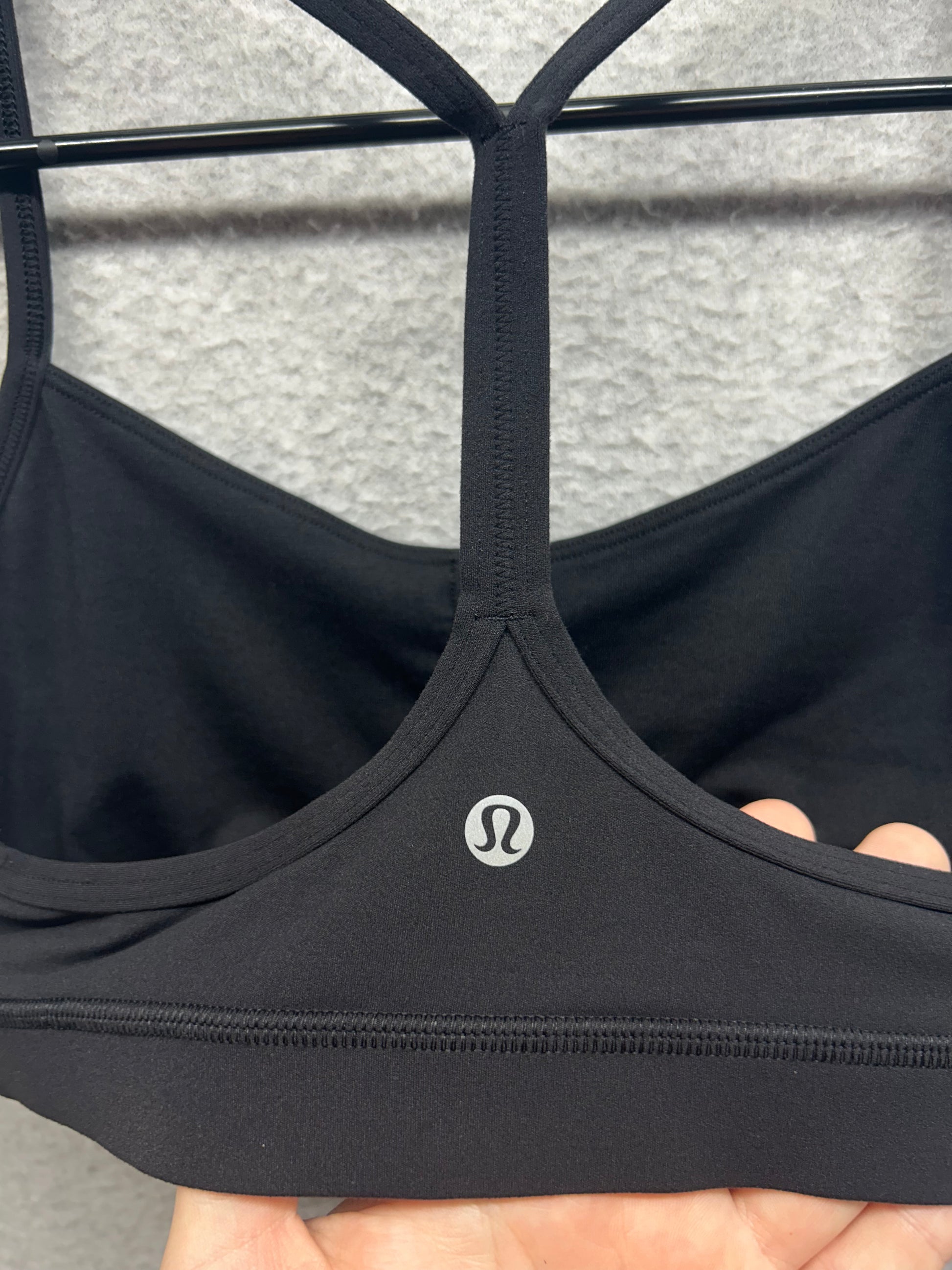Lululemon Flow Y Bra Nulu Light Support, A–C Cups Size 8 Black
