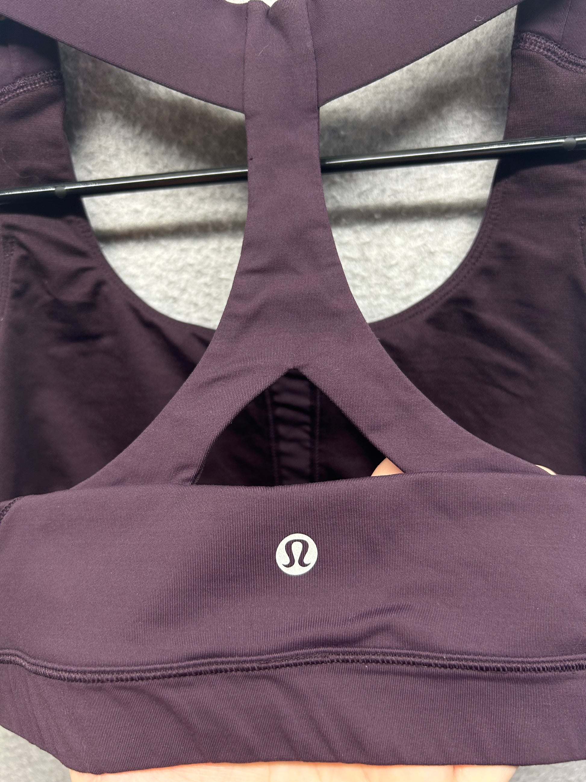 Lululemon Fast Lane Bra Size 10 Black Cherry