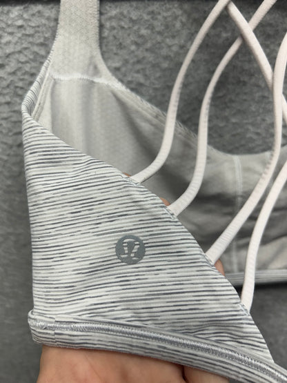 Lululemon Free to Be Bra Size 10 Wild Light Support, A/B Cup - Wee Are From Space Nimbus Battleship / Pink Mist