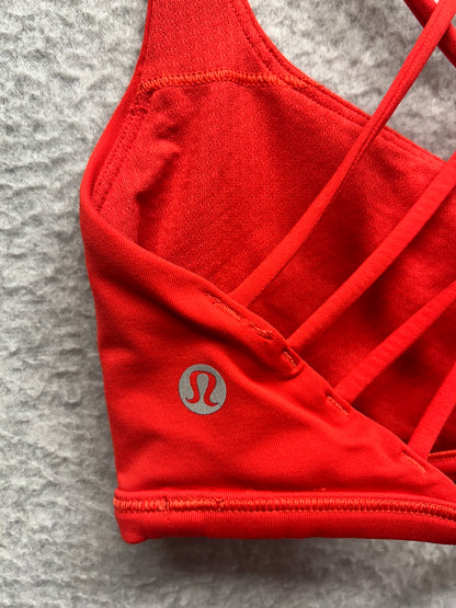 Lululemon Free To Be Bra Wild Size 4 Thermal Red