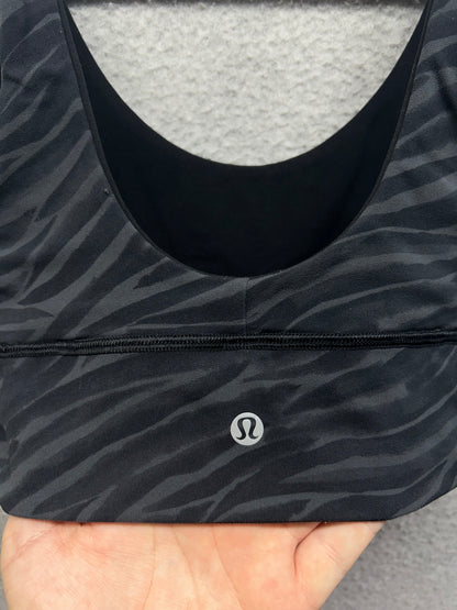 Lululemon Align Reversible Bra Light Support, A/B Cups Size 4 Black / Le Tigre Camo Deep Coal Multi