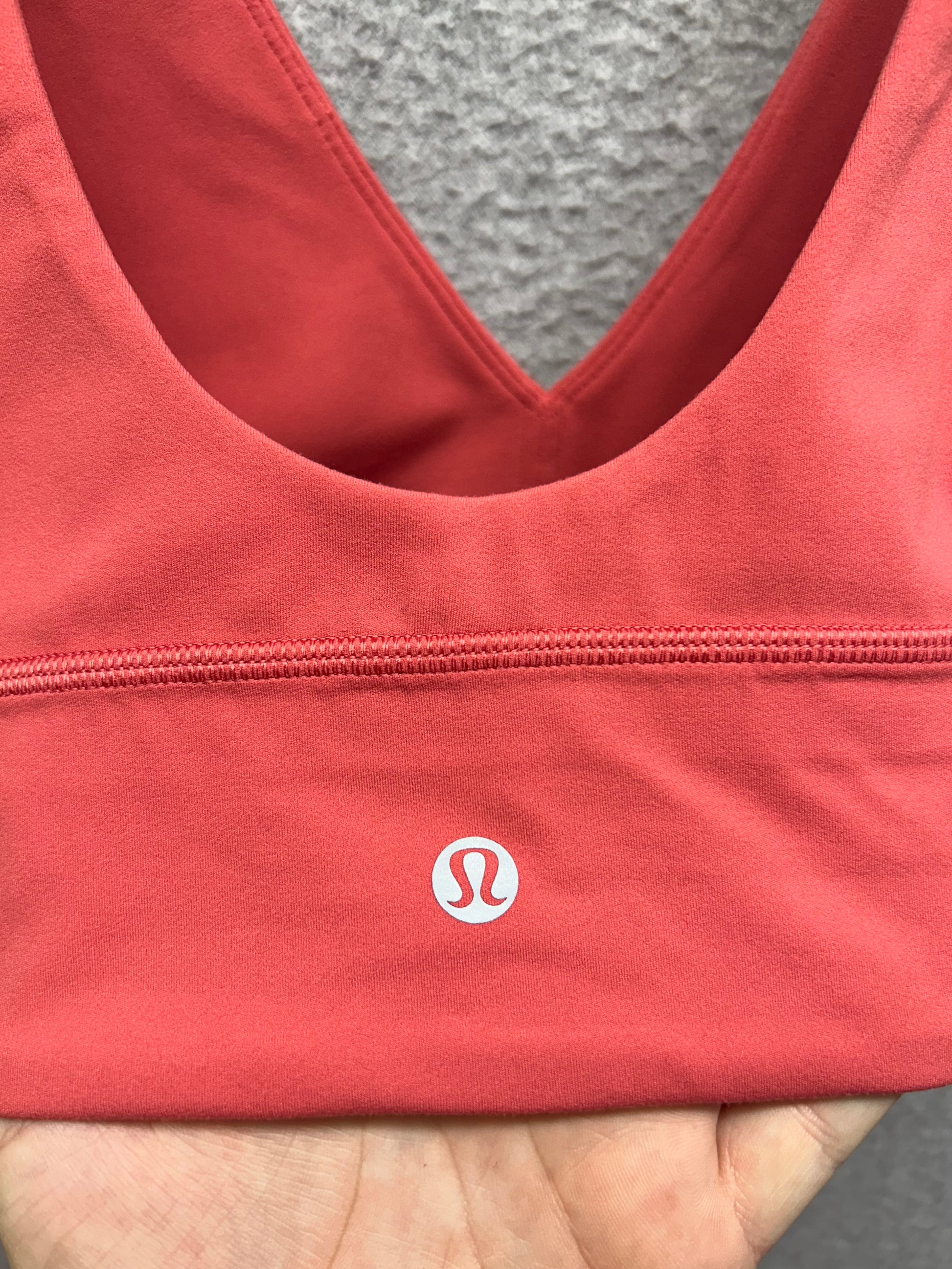 Lululemon Align V-Neck Bra Light Support, A/B Cup Size 4 Desert Red