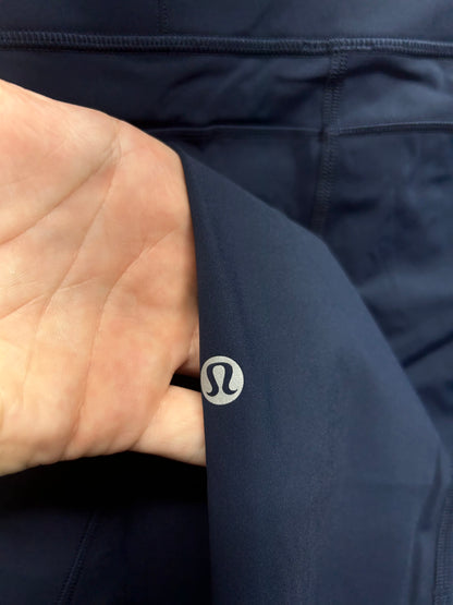 Lululemon Fast and Free Crop II 19" Non-Reflective Size 10 True Navy