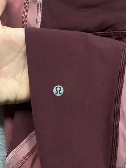Lululemon Wild Twist 7/8 Tight 25" Size 6 Redwood / Auburn / Quicksand