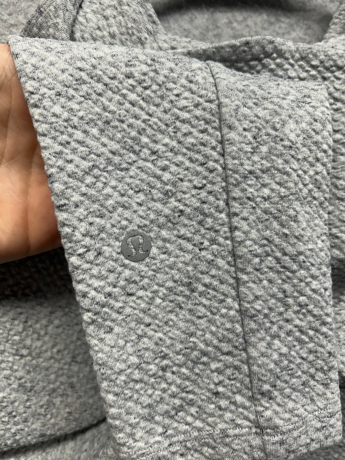 Lululemon At Ease Hoodie Size S Heathered Melody Light Grey / Black