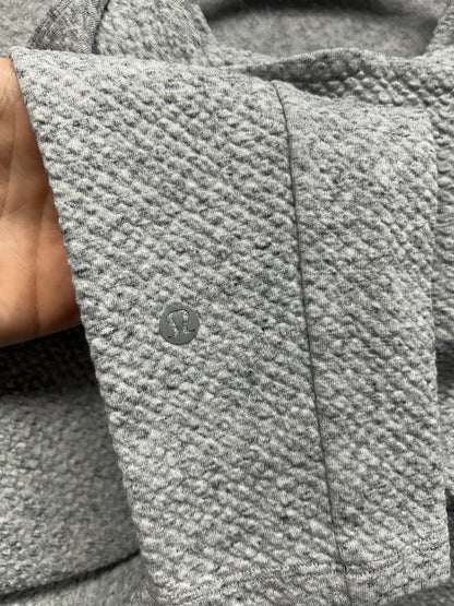 Lululemon At Ease Hoodie Size S Heathered Melody Light Grey / Black