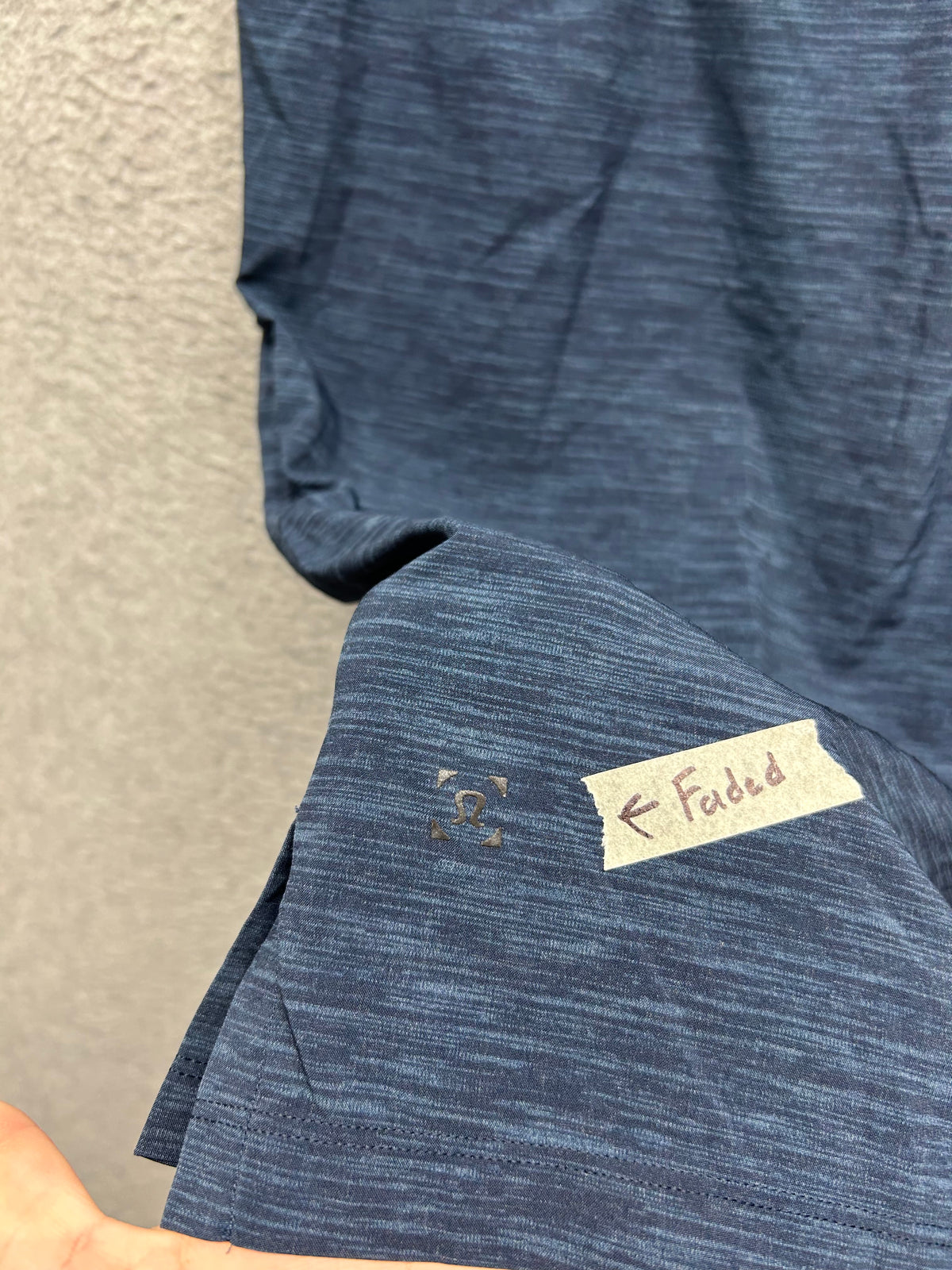 Lululemon T.H.E. Short Linerless 11" Updated Size M Heather Allover Iron Blue True Navy