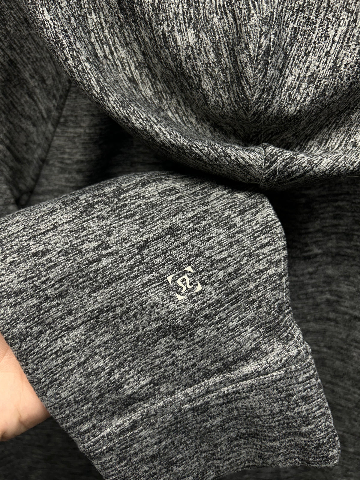 Lululemon City Sweat Pullover Hoodie Fleece Size L Heathered Muslin