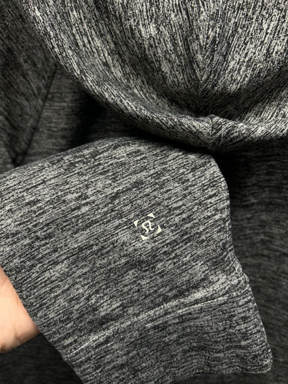Lululemon City Sweat Pullover Hoodie Fleece Size L Heathered Muslin