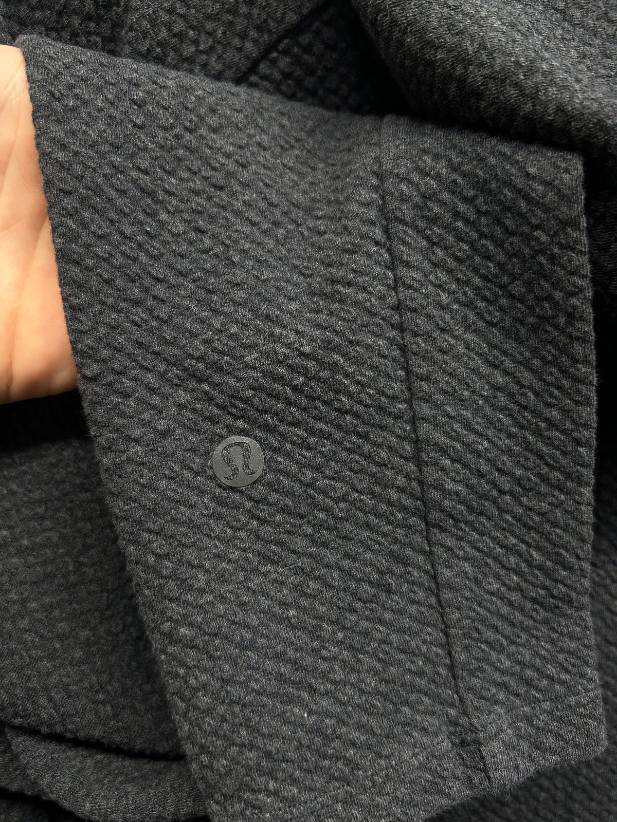 Lululemon At Ease Hoodie Size L Heathered Black / Black