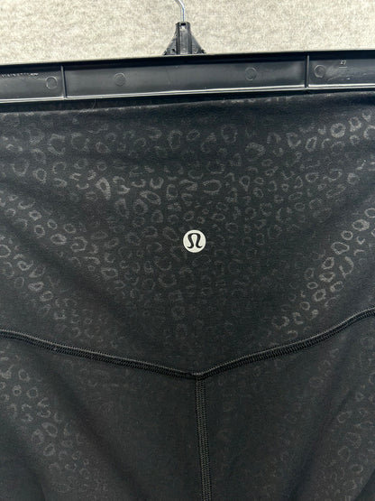 Lululemon Align High-Rise Pant 25" Size 6 Leopard Daisy Emboss Black