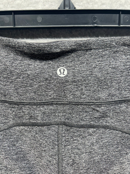 Lululemon Tied To It 7/8 Tight 25" Size 6 Heathered Black / Dark Carbon
