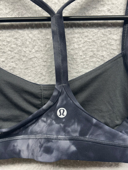 Lululemon Flow Y Bra Nulu Light Support, B/C Cup Size 4 Diamond Dye Pitch Grey Graphite Grey