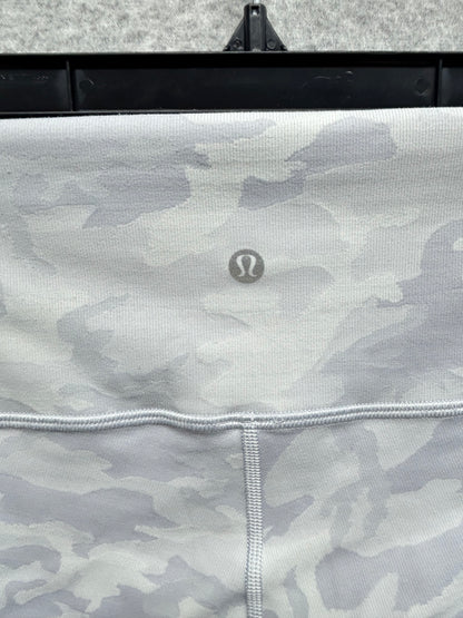 Lululemon Wunder Under Short 10" Ribbed Size 8 Incognito Camo Jacquard Alpine White Starlight