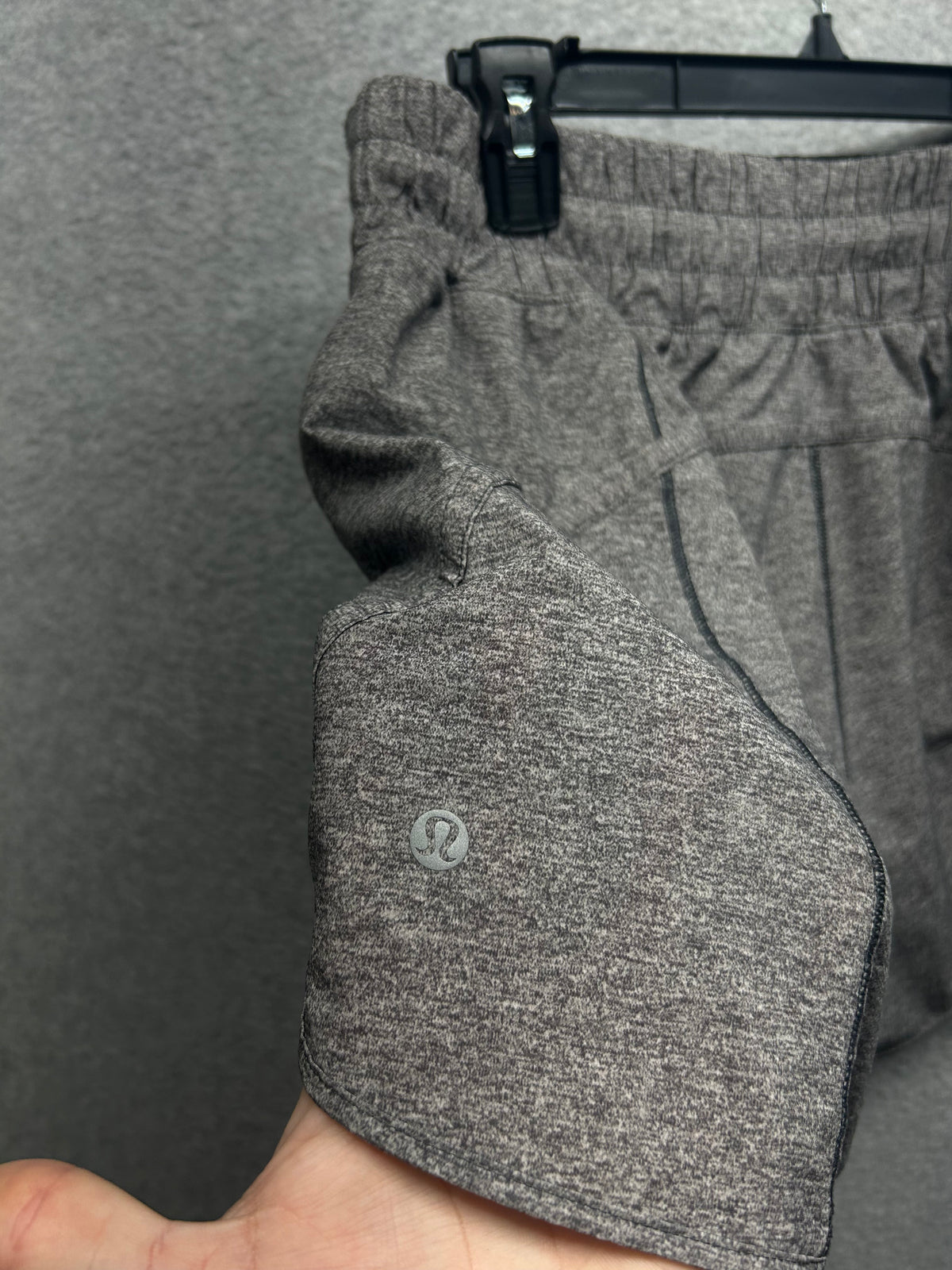 Lululemon Track That Short 5" Size 14 Heather Lux Multi Black