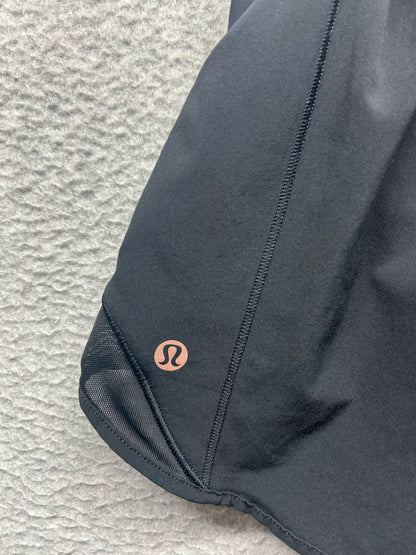 Lululemon Hotty Hot High-Rise Lined Short 4" Graphic Size 0 Black / PANTONE 8042 C