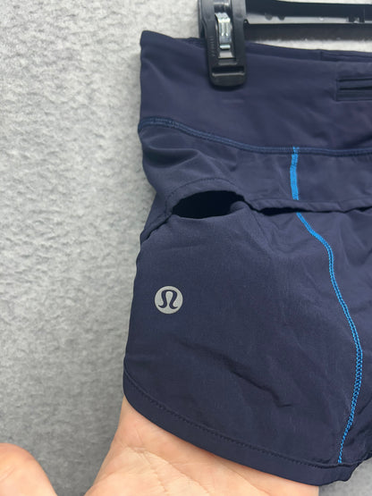 Lululemon Speed Short 2.5" Size 6 Midnight Navy