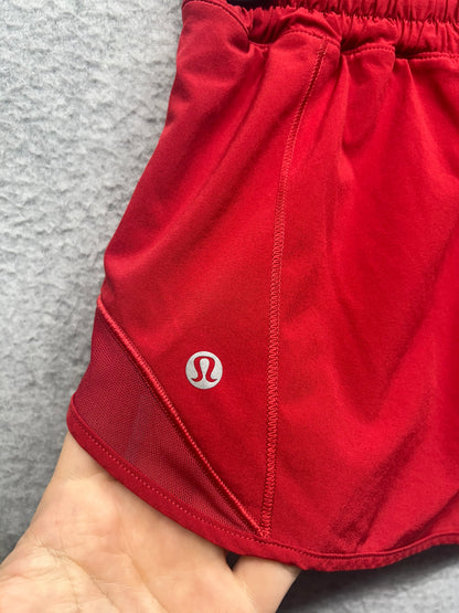 Lululemon Hotty Hot Short II 2.5" Size 6 Dark Red