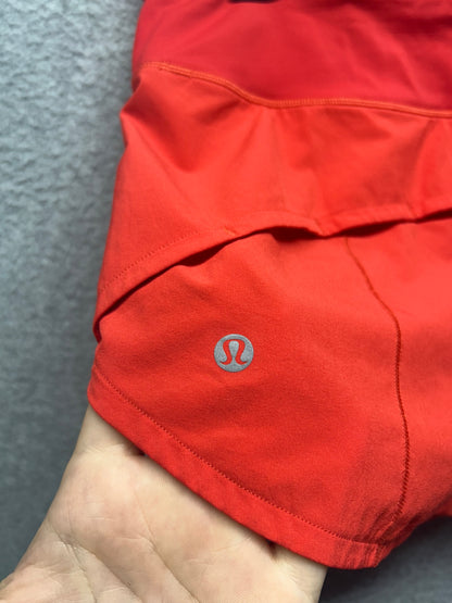 Lululemon Speed Up High-Rise Lined Short 2.5" Size 6 Solar Orange