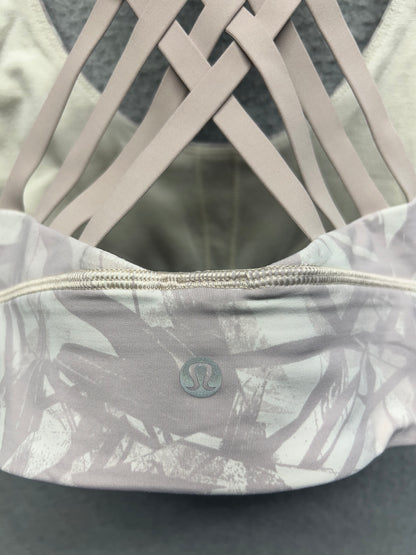 Lululemon Free To Be Moved Bra Size 6 Shadow Leaf Light Ivory Muse / Muse