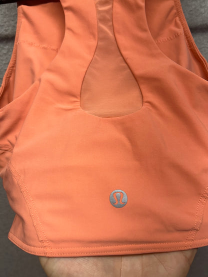 Lululemon Mesh-Back Train Bra Size 6 Sunny Coral