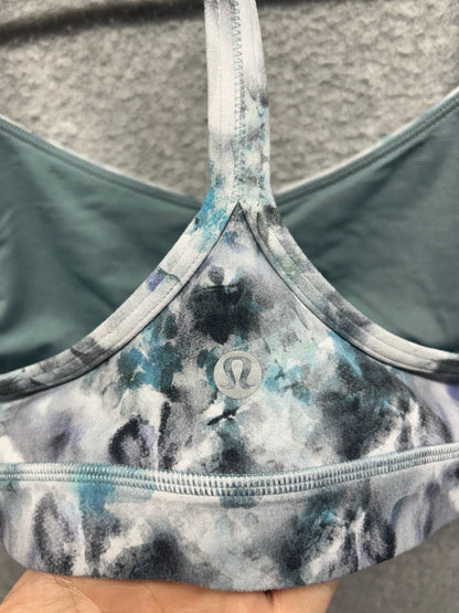 Lululemon Flow Y Bra Nulu Size 6 Kaleidofloral Multi